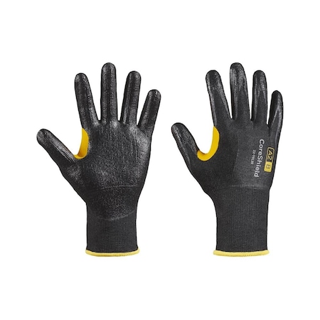 Honeywell 582-22-7913B-9L 13 Gauge A2-B Nitrile Coreshield Glove; Black; Large - Size 9 582-22-7913B/9L